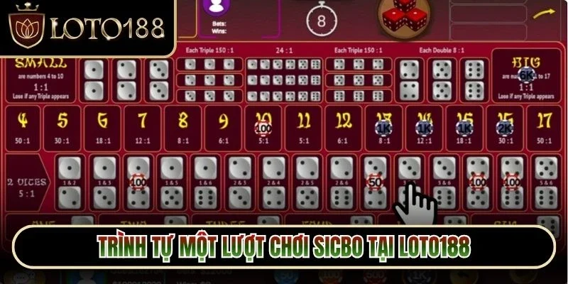 Sicbo Loto188 - Khám Phá Thế Giới Xúc Xắc Đầy Kịch Tính 4 Trình tự một lượt chơi sicbo tại Loto188